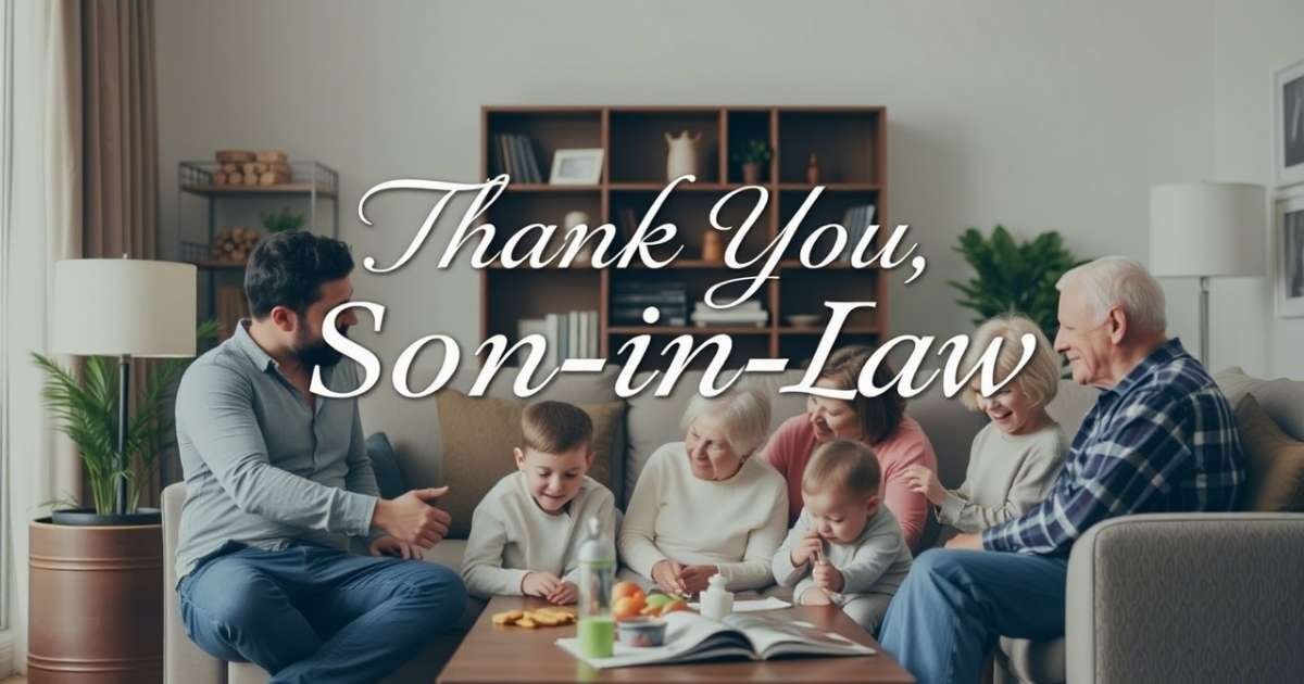 110 Funny & Sweet Thank You Son In Law Quotes