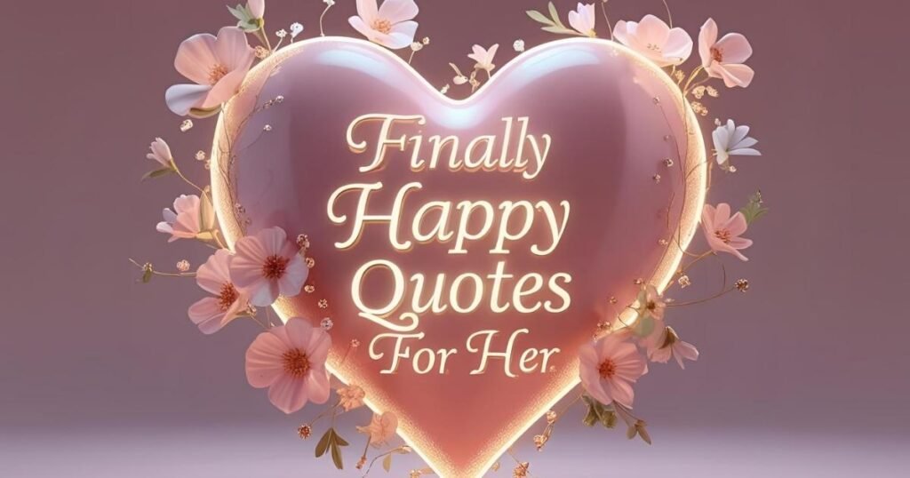 Finally Happy Quotes for Her