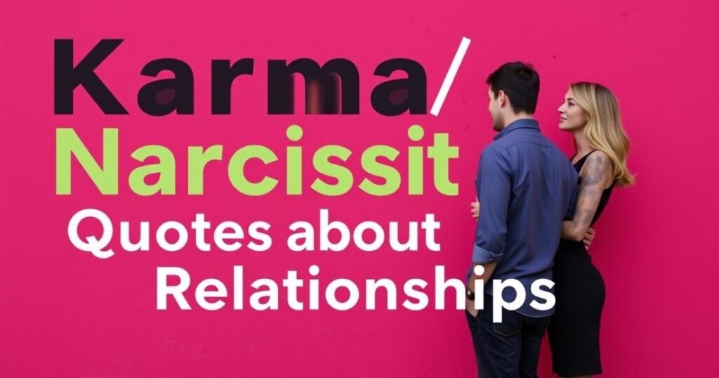 Karma Narcissist Quotes about Relationships
