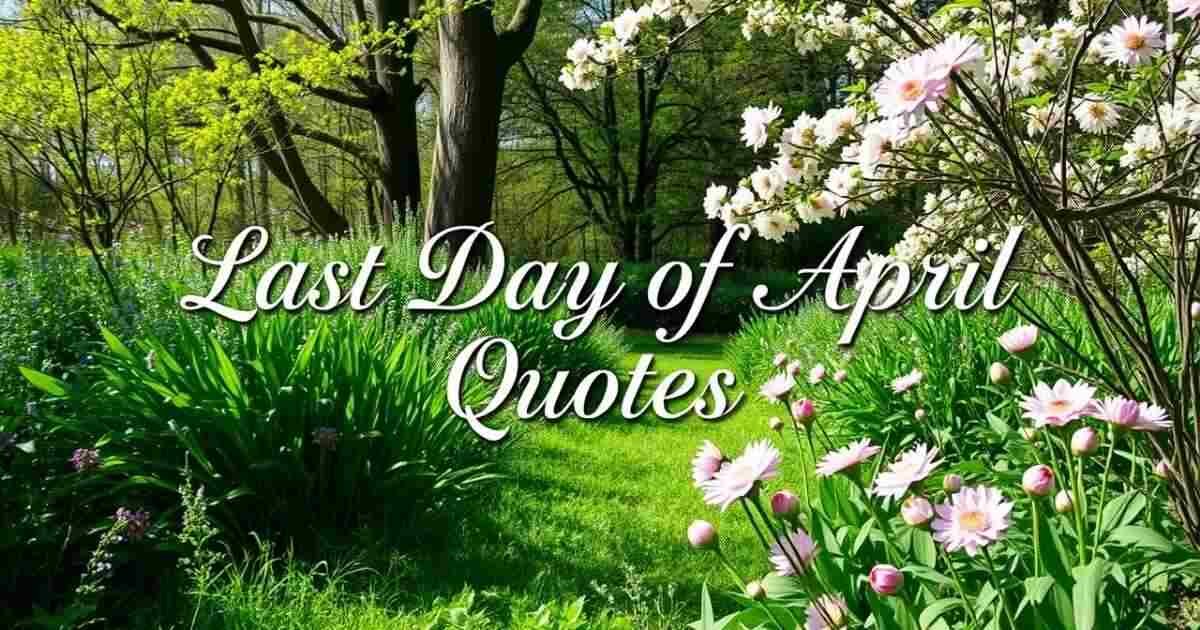 Last Day of April Quotes 