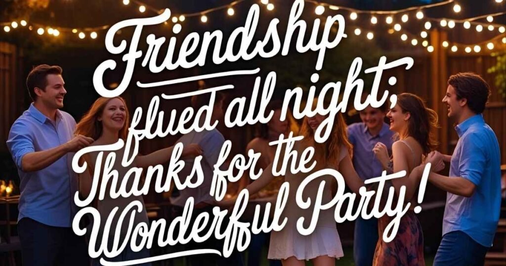 Thank You Message For A Party With Friends